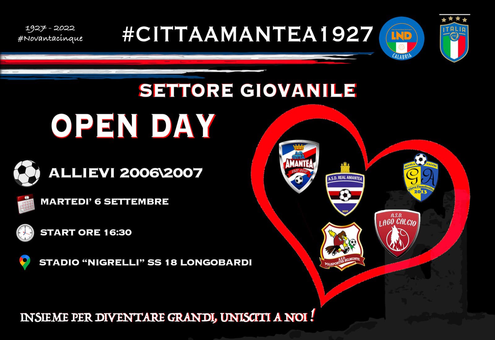  L’ACD Città Amantea lancia l’open day per i ragazzi delle giovanili