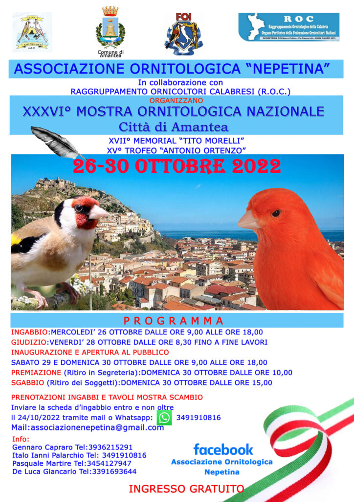 Mostra ornitologica nazionale ad Amantea