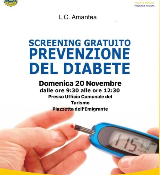  Prevenzione del diabete: screening ad Amantea