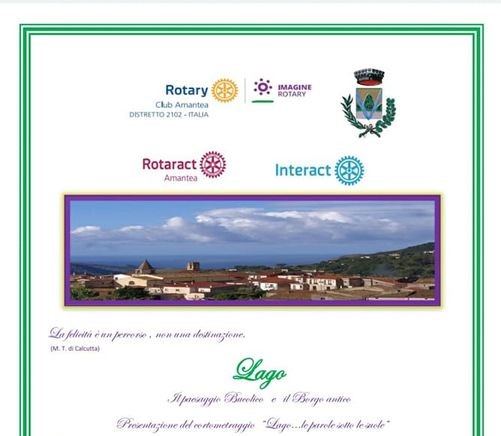 Locandina di evento Rotary Club Amantea a Lago