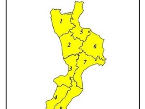 Previsioni meteo di allerta gialla sulla Calabria