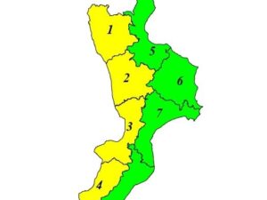 Allerta gialla della Protezione civile regionale per il versante tirrenico