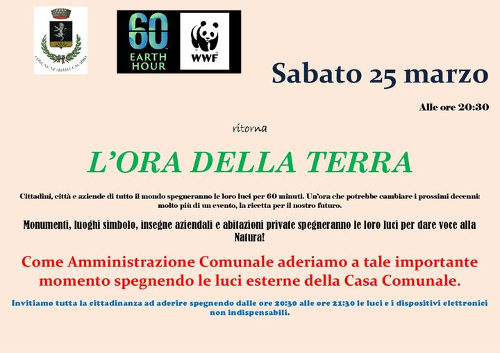 Locandina Aiello Calabro Ora della Terra Wwf