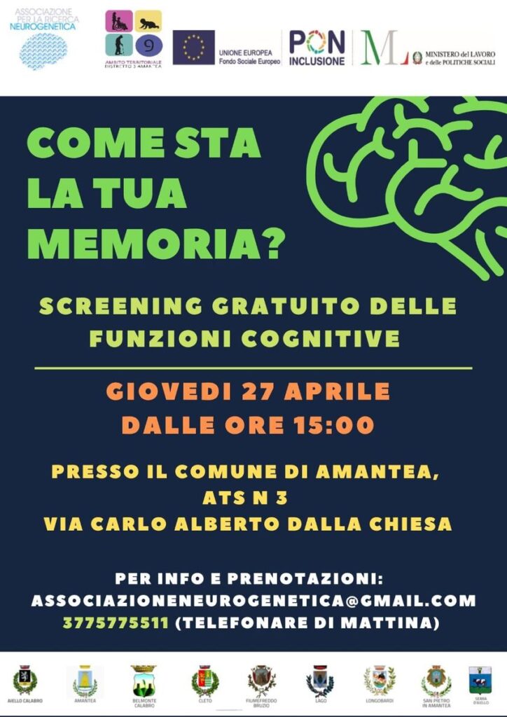 Screening gratuito delle funzioni cognitive