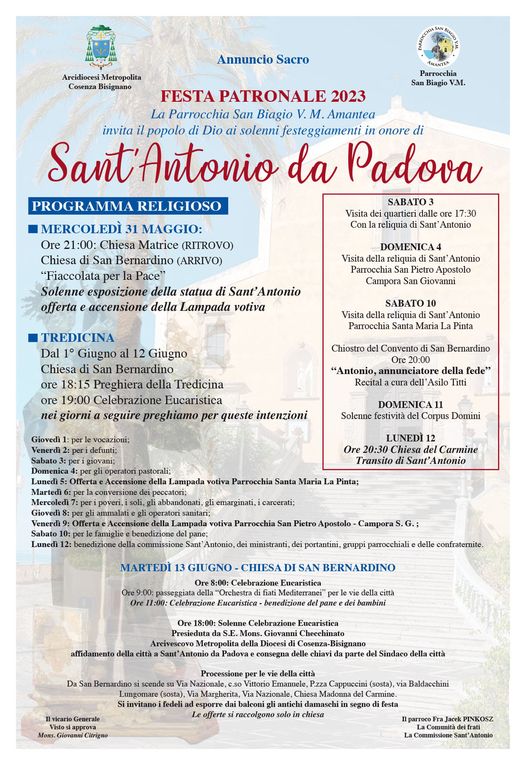 Amantea: verso la festa di Sant'Antonio