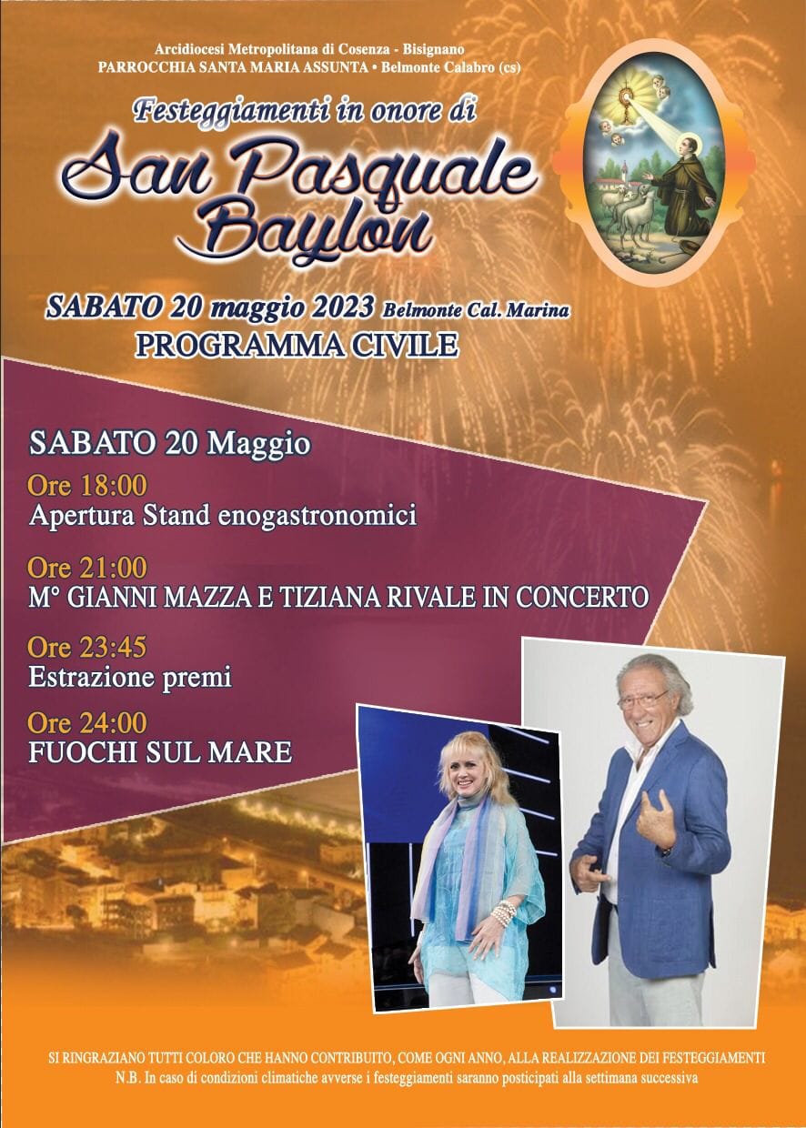 Programma Festa di San Pasquale a Belmonte