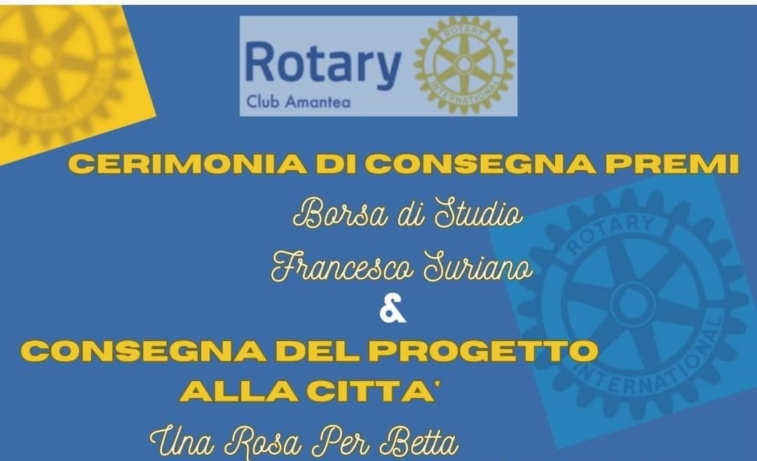 cerimonia di consegna della borsa di studio Francesco Suriano organizzata dal Rotary club Amantea
