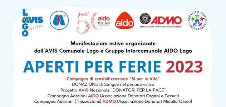  Lago: la donazione non va in vacanza