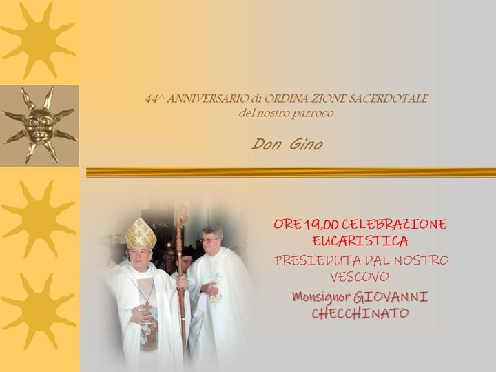 44 anniversario sacerdozio don gino zoroberto parroco di santa maria la pinta