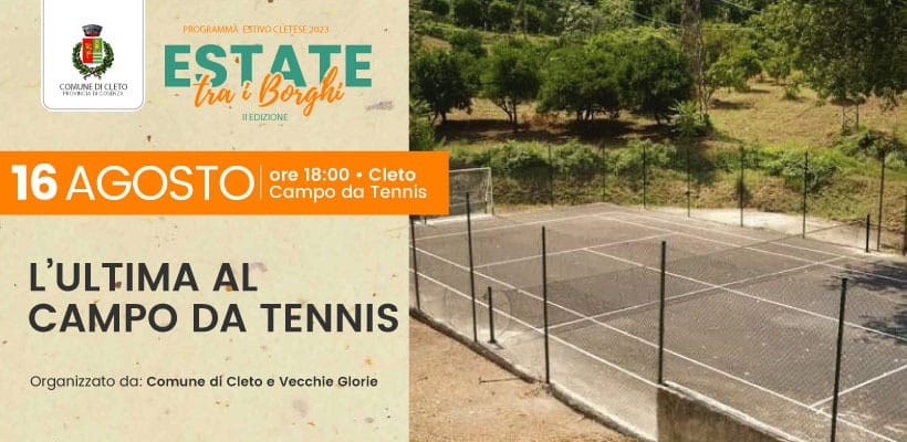 Ultima partita di tennis al campo di Cleto