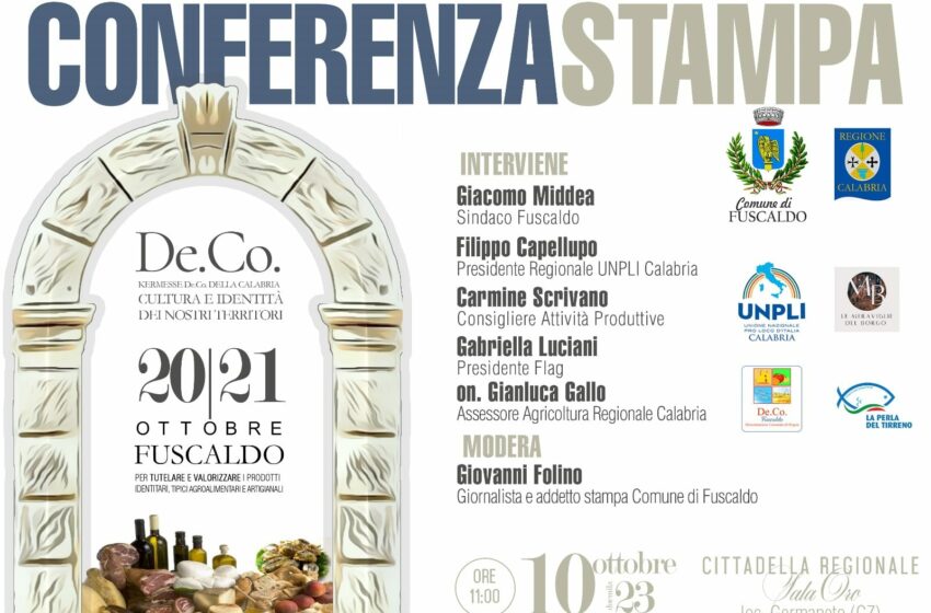 Conferenza stampa di presentazione della kermesse De.Co. Calabria