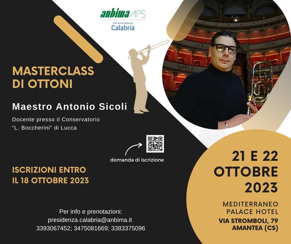 Masterclass per ottoni con il maestro Antonio Sicoli