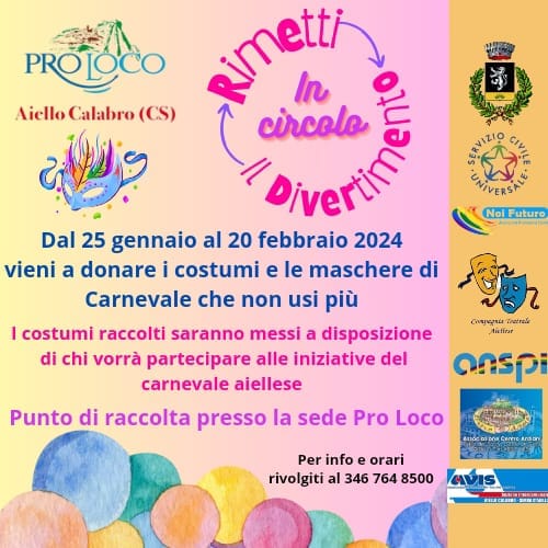  Aiello Calabro: solidarietà anche a Carnevale