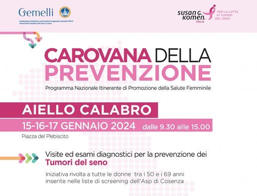 Carovana della Prevenzione tra Aiello Calabro e Lago