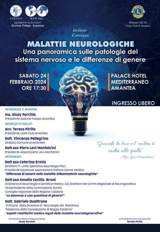 Ad Amantea si discute di malattie neurologiche