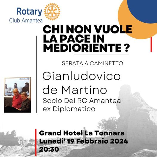 Il Rotary Club Amantea riflette sulla pace in Medioriente